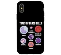 Types of Blood Cells Science Hematology Diagram Educational Case for iPhone X/XS