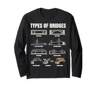 Types of Bridges Chart Civil Engineering Architecture Long Sleeve T-Shirt