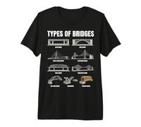 Types of Bridges Chart Civil Engineering Architecture Premium T-Shirt