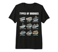 Types of Bridges Chart Civil Engineering Architecture Premium T-Shirt