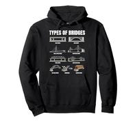 Types Of Bridges Chart Civil Engineering Architecture Pullover Hoodie