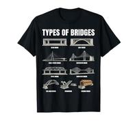 Types of Bridges Chart Civil Engineering Architecture T-Shirt