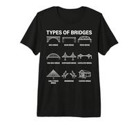 Types of Bridges Civil Engineering Architecture Diagram Premium T-Shirt