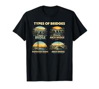 Types of Bridges Truss Stone Arch Cable Stayed Bridge T-Shirt