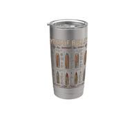 Types of Bullets Firearm Shooting Gun Range Dad Fathers Day Stainless Steel Insulated Tumbler