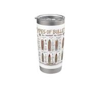 Types of Bullets Firearm Shooting Gun Range Dad Fathers Day Stainless Steel Insulated Tumbler