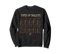 Types of Bullets Firearm Shooting Gun Range Dad Fathers Day Sweatshirt