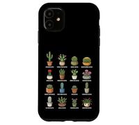 Types of Cactus in Pots Botanical Plant Chart Case for iPhone 11