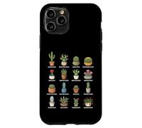Types of Cactus in Pots Botanical Plant Chart Case for iPhone 11 Pro