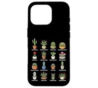 Types of Cactus in Pots Botanical Plant Chart Case for iPhone 16 Pro