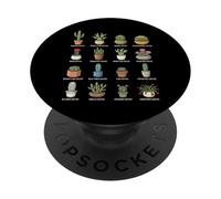 Types of Cactus in Pots Botanical Plant Chart PopSockets Adhesive PopGrip