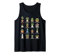 Types of Cactus in Pots Botanical Plant Chart Tank Top