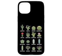 Types of Cactus Species Botanical Plant Chart Case for iPhone 15 Plus