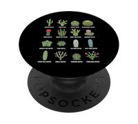 Types of Cactus Species Botanical Plant Chart PopSockets Adhesive PopGrip