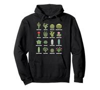 Types of Cactus Species Botanical Plant Chart Pullover Hoodie