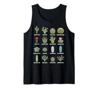 Types of Cactus Species Botanical Plant Chart Tank Top