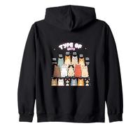 Types of Cat Cute Kitten Kawaii Cats, Men Women Girls Kids Zip Hoodie