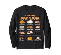 Types Of Cat Loaf Cat Bread Funny Cat Lover Womens Kids Boys Long Sleeve T-Shirt