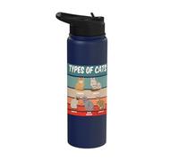 Types of Cats Persian cat Maine Coon Siamese cat British Cat Stainless Steel Insulated Water Bottle