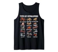 Types of Cephalopods - Octopus & Squid Species Chart Tank Top