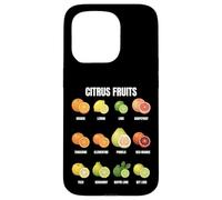 Types of Citrus Fruits Botanical Chart Plants Enthusiasts Case for iPhone 15 Pro