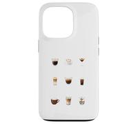 Types of Coffee Funny Caffeine Lover Barista Case for iPhone 13 Pro