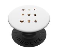 Types of Coffee Funny Caffeine Lover Barista PopSockets Adhesive PopGrip