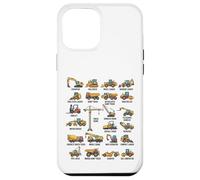 Types of Construction Vehicles Heavy Machinery Chart Case for iPhone 12 Pro Max
