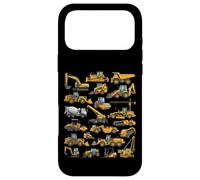 Types of Construction Vehicles Heavy Machinery Chart Case for iPhone 17 Pro Max