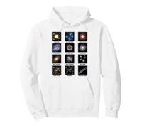 Types of Cosmic Structures Star Systems, Nebulae & Galaxies Pullover Hoodie