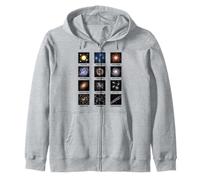 Types of Cosmic Structures Star Systems, Nebulae & Galaxies Zip Hoodie