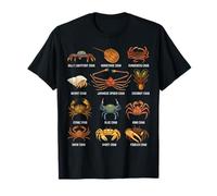 Types of Crabs Marine Wildlife Educational Crab Species T-Shirt