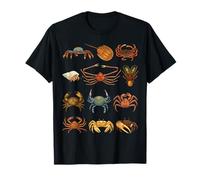 Types of Crabs Marine Wildlife Educational Crab Species T-Shirt