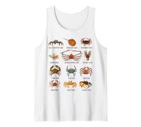 Types of Crabs Marine Wildlife Educational Crab Species Tank Top