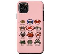 Types Of Crabs Species Guide For Ocean Sea Marine Biologist Case for iPhone 11 Pro Max