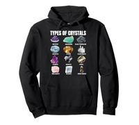 Types of Crystals Educational Geology Chart Pullover Hoodie