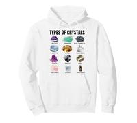 Types of Crystals Educational Geology Chart Pullover Hoodie