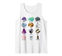 Types of Crystals Educational Geology Chart Tank Top