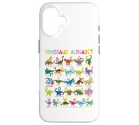 Types Of Dinosaurs Alphabet A-Z ABC Dino Identification Case for iPhone 16