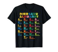 Types Of Dinosaurs Alphabet A-Z ABC Dino Identification kids T-Shirt