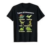 Types of Dinosaurs - Identification Value Graphic T-Shirt, Men, Black, S
