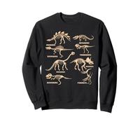Types of Dinosaurs Skeletons Dino Paleontology Lover Fossil Sweatshirt