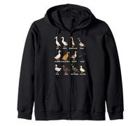 Types of Domestic Ducks Breeds Identification Chart Zip Hoodie