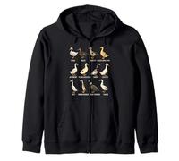 Types of Domestic Ducks Breeds Identification Chart Zip Hoodie