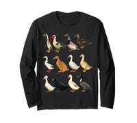 Types of Domestic Ducks Breeds Waterfowl Animals Long Sleeve T-Shirt