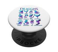 Types of Dragons Dragons Of The World Galaxy Dragon Lover PopSockets Adhesive PopGrip