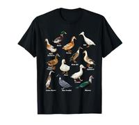 Types of Duck Waterfowl Animals of the World Duck Lover T-Shirt