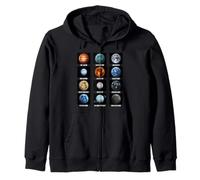 Types of Exoplanets Astronomy Space Science Lovers Zip Hoodie
