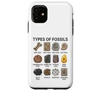 Types of Fossils Chart Paleontology Science Fossil Lovers Case for iPhone 11