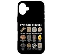 Types of Fossils Chart Paleontology Science Fossil Lovers Case for iPhone 16 Plus